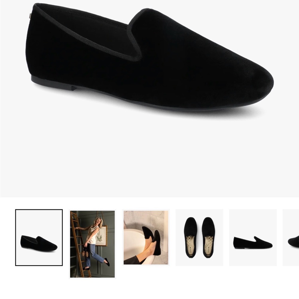 Birdies Black Velvet Loafers